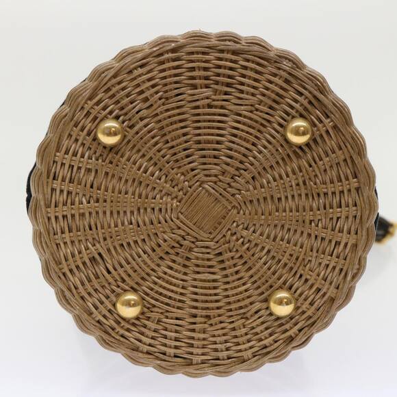 DIOR Basket Bag Trotter Canvas Shoulder Bag Rattan Blue - Picture 9 of 13